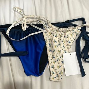 Reversible Blue Bikini Bottoms